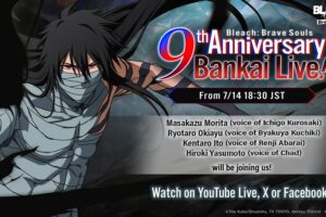 Brave Souls” 9th Anniversary Bankai Live Airs Sunday, July 14 with Special Voice Actors Masakazu Morita, Ryotaro Okiayu, Kentaro Ito, and Hiroki Yasumoto Scheduled to Make an Appearance