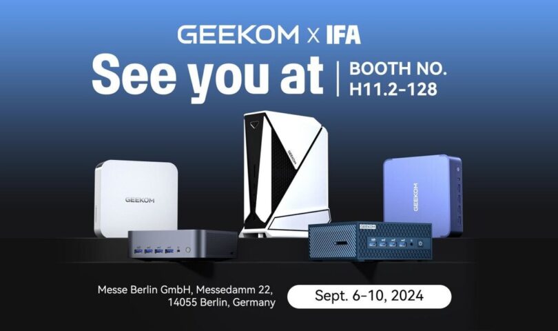 GEEKOM to exhibit its various lineup of tiny PCs at IFA 2024