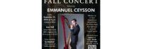 Emmanuel Ceysson, Principal Harpist at the Los Angeles Philharmonic, to Perform at the USA International Harp Competition, Fall Concert Series