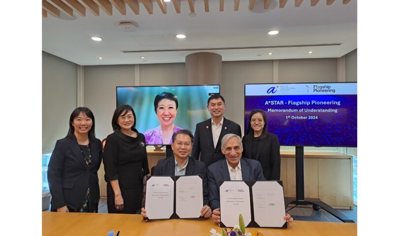 A*STAR and Flagship Pioneering Announce Partnership to Spur Biotech Innovation in Singapore