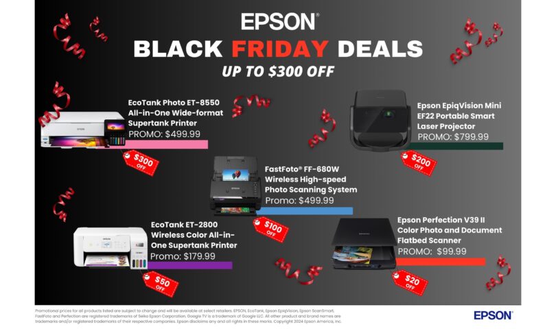 Gift Creativity and Togetherness this Holiday Season with Black Friday Deals on Epson Household Tech