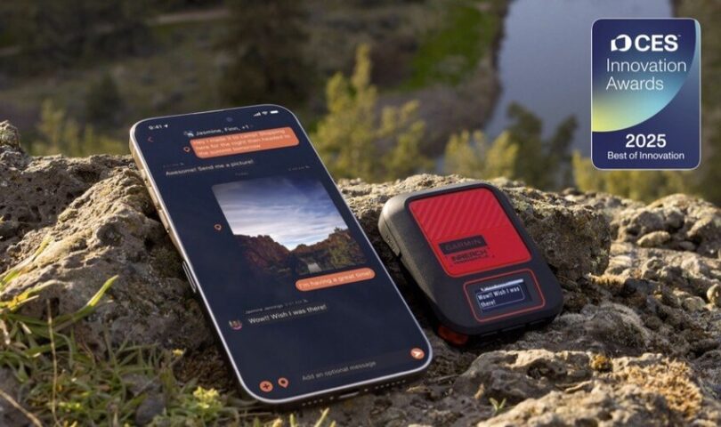 Garmin inReach Messenger Plus wins 2025 CES Perfect of Innovation award