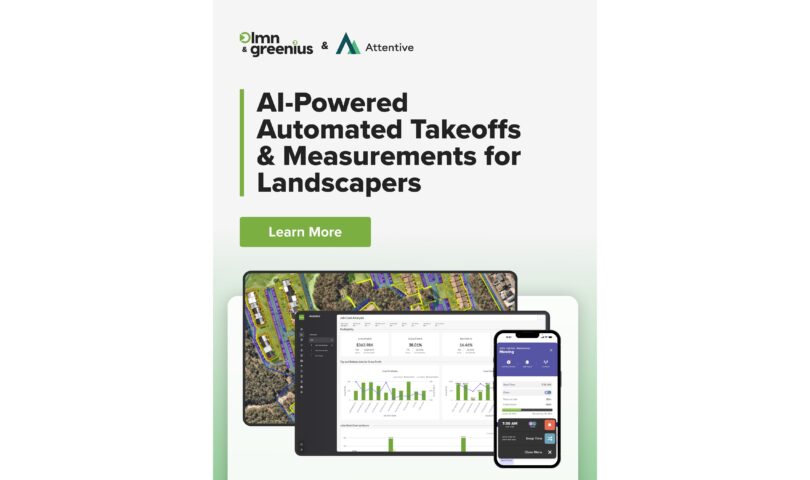 LMN and Attentive.ai Announce Strategic Partnership to Bring AI-Powered Automated Takeoffs & Measurements to More Landscape Contractors