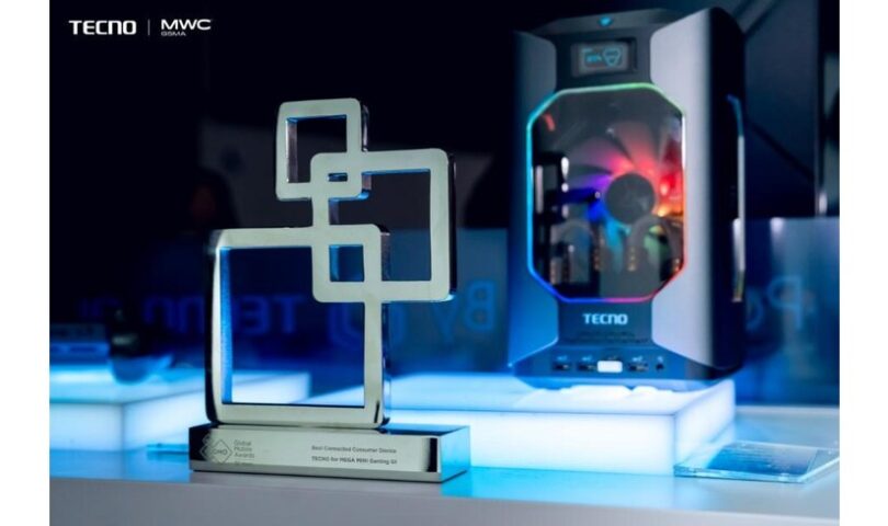 TECNO’s MEGA MINI Gaming G1 Shines at GLOMO Awards 2025 during MWC 2025