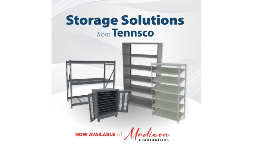 Madison Liquidators Expands Storage Line with Tennsco Solutions–From Wire Shelving to High‑Capacity Charging Cabinets