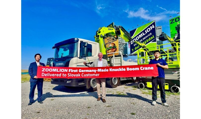 Zoomlion Delivers its First Germany-Made Knuckle Boom Crane, Strengthening European Localization Strategy