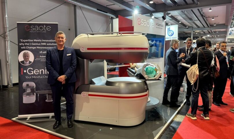 Esaote tritt mit einem innovativen intraoperativen MRT-System in den Bereich der Neurochirurgie ein. I-Genius ist das Ergebnis der Forschung von Esaote und der Zusammenarbeit mit Neurochirurgen. USA – Deutsch Italia – Italiano USA – Français USA – español USA – English