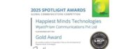 Happiest Minds’ Integrated Annual Report 2025 wins double Gold, ranks #56 globally at LACP Spotlight Awards
