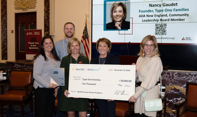 Nancy Gaudet, founder of Type One Families, receives Health Access Hero Award from Sun Life and DentaQuest