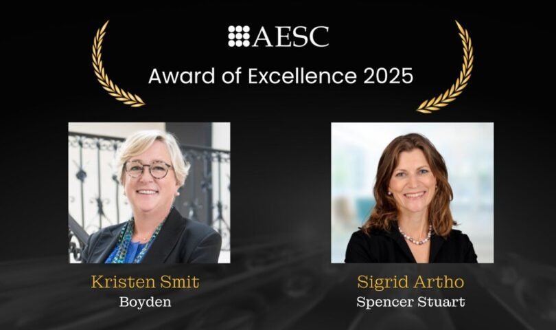 Spencer Stuart Consultant and Boyden Partner Recognized with AESC Award of Excellence